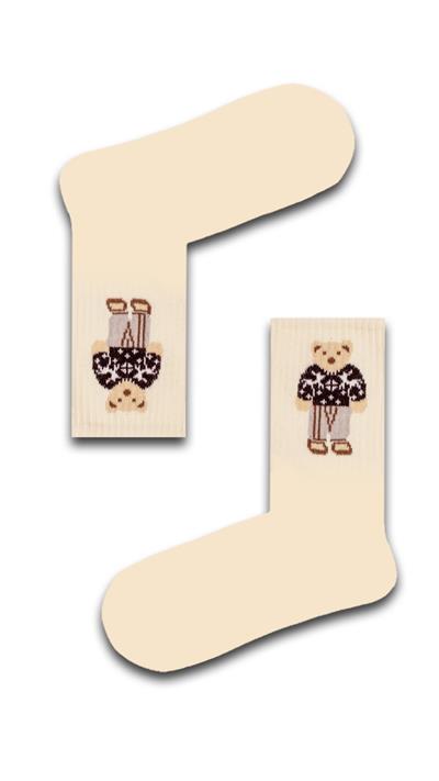 Ayıcık Desenli Unisex Atletik Çorap