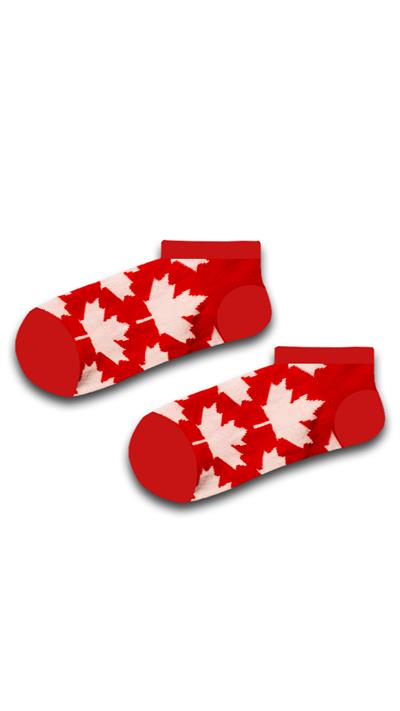 Beyaz Canada Desenli Renkli Patik 