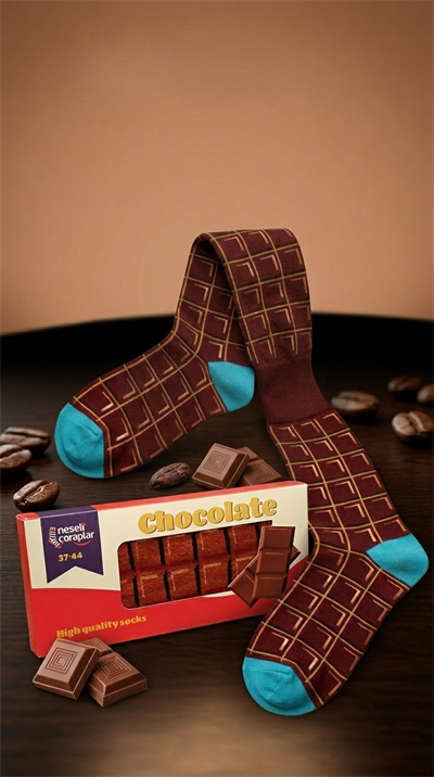 Chocolate Kutulu Renkli Hediyelik Çorap