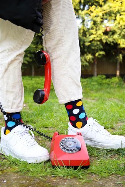 Colorful Dots Desenli Renkli Unisex Çorap