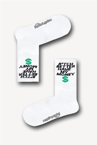 Dolar Desenli Atletik Unisex Çorap