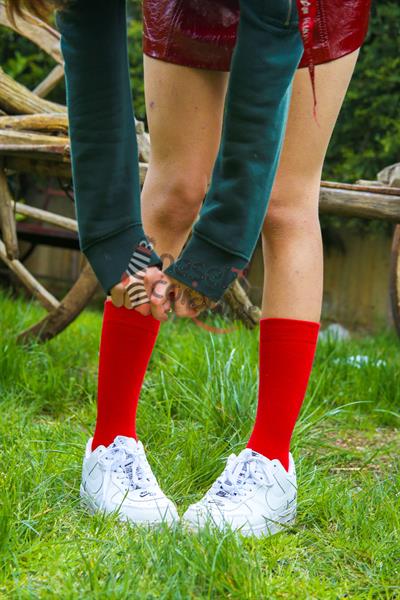 Düz Kırmızı Basic Unisex Çorap