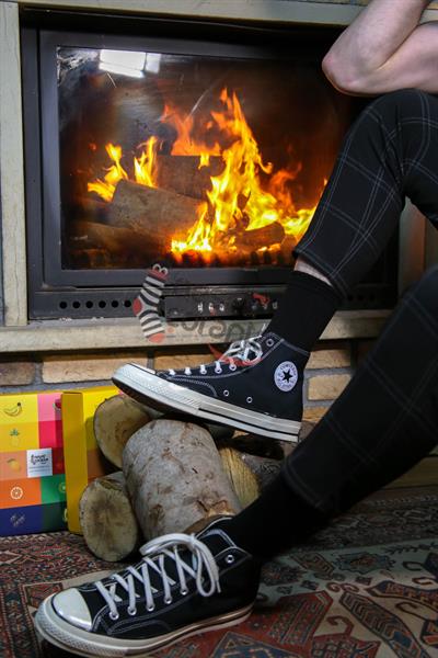 Düz Siyah Basic unisex Çorap