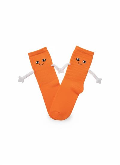 El Ele Tutuşan  Turuncu Atletik Çorap