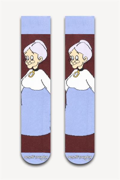 Granny Renkli Unisex Çorap
