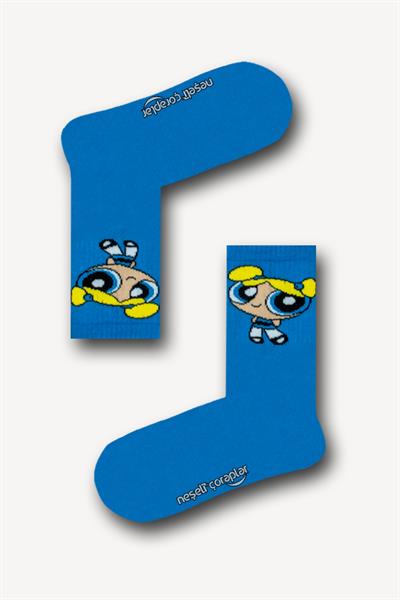 Mavi Bubbles Atletik Unisex Çorap