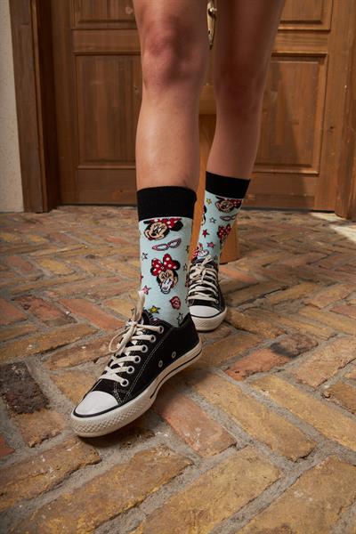 Minnie Mouse Mavi Renkli Unisex Çorap
