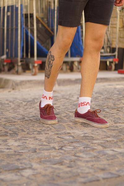 Nasa Desenli Atletik Unisex Çorap