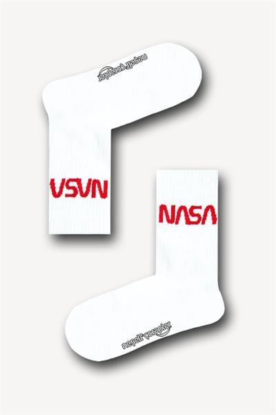 Nasa Desenli Atletik Unisex Çorap