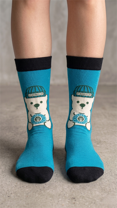 Panda Coffee Renkli Unisex Çorap