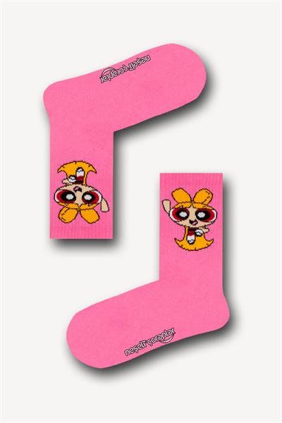 Pembe Blossom Atletik Kadın Çorap