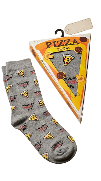 Pizza Dilimi Kutulu Renkli Unisex Çorap