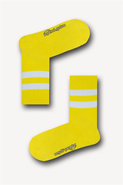 Sarı Renkli Atletik Unisex Çorap