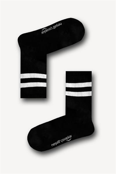 Siyah Renkli Atletik Unisex Çorap