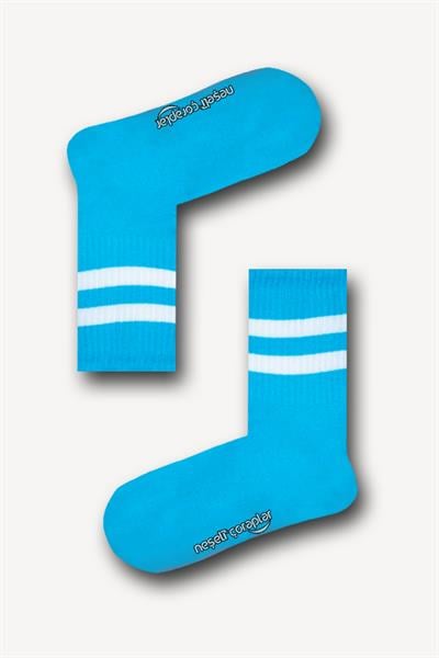 Turkuaz Unisex Atletik Çorap