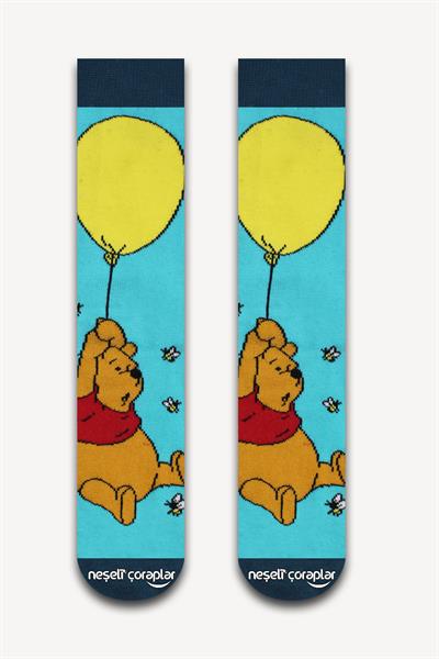 Winnie Balon Renkli Unisex Çorap