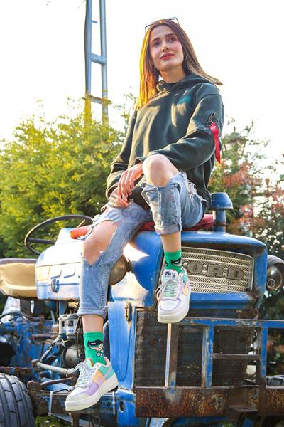 Yeşil Buttercup Atletik Unisex Çorap