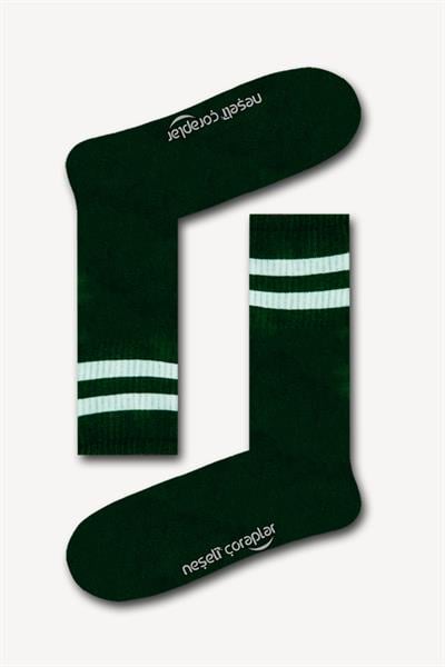 Yeşil Long Atletik Unisex Çorap
