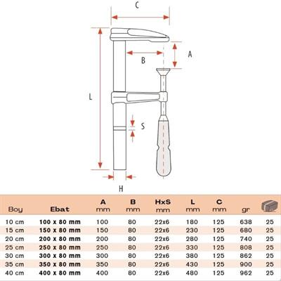 Bulut Small Cast Clamp 40 cm – 400x80 mm