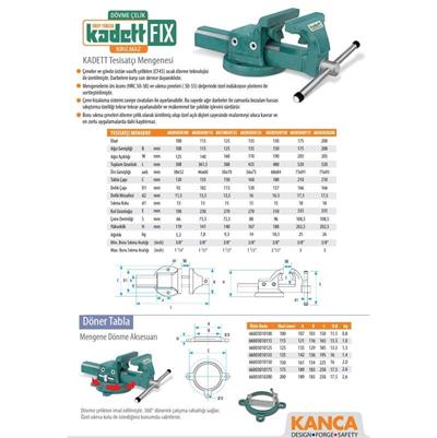 Kanca Kadett Tesisatçı Mengenesi 150 mm