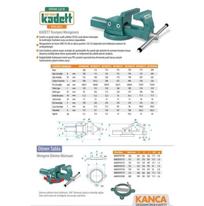Kanca Étau détabli Kadett 135 mm