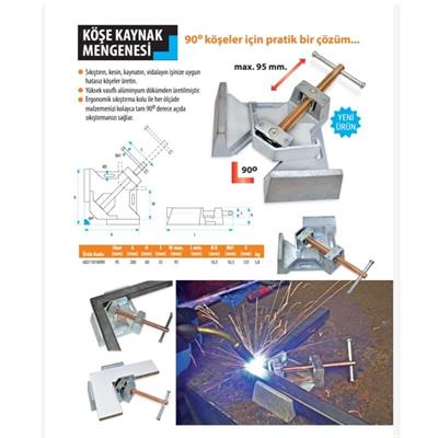 Kanca Köşe Kaynak Mengenesi 95 mm
