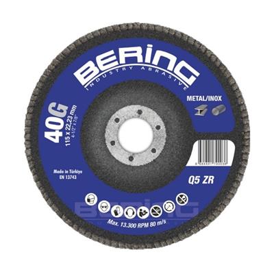 Bering Q5 Zr • Zirconium Flap Discs • 115 x 22.23 • Grit 80