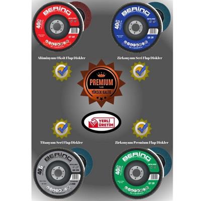 Bering Q7 Zr • Zirconium Premium Flap Discs • 180 x 22.23 • Grit 60
