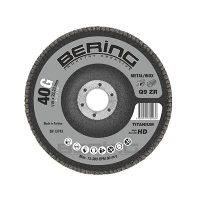 Bering Q9 Zr • Zirconium Series Flap Discs • 115 x 22.23 • Grit 80