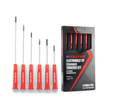 İzeltaş Electronics Type (Terminal) Screwdriver Set (6 Pieces)