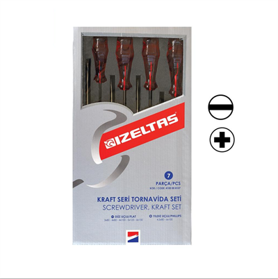 İzeltaş Kraft Seri Tornavida Seti (7 parca)