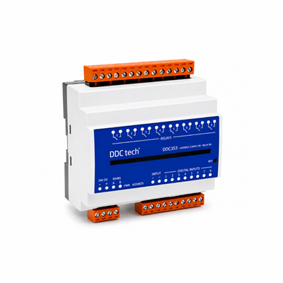 DDCTech 353 RS-485 Modbus I/O Ek Genişleme Modülü (8 R, 8 D/I)