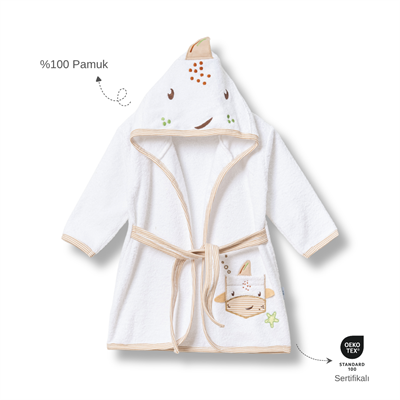 Ankibaby %100 Pamuk Balinalı Bornoz