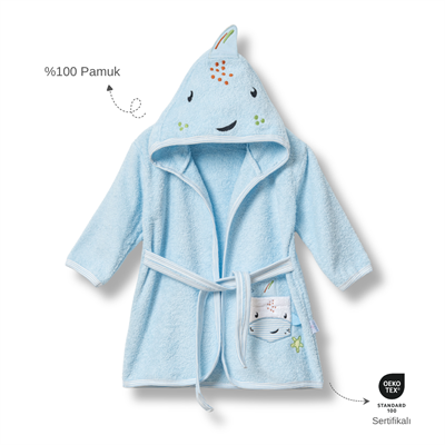 Ankibaby %100 Pamuk Balinalı Bornoz