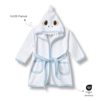 Ankibaby %100 Pamuk Dinazorlu Bornoz