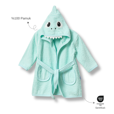 Ankibaby %100 Pamuk Dinazorlu Bornoz