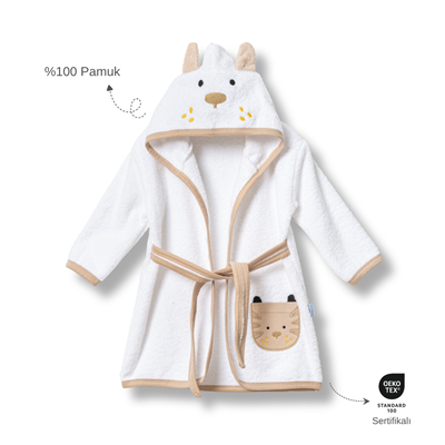 Ankibaby %100 Pamuk Köpekli Bornoz