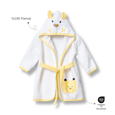 Ankibaby %100 Pamuk Köpekli Bornoz
