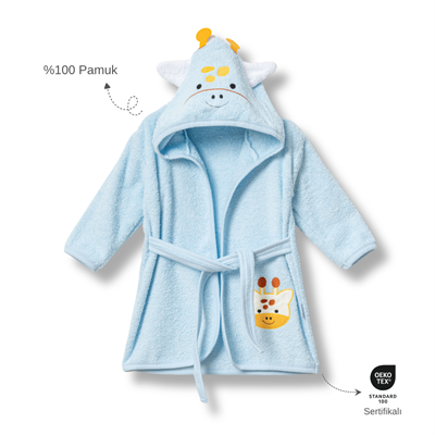 Ankibaby %100 Pamuk Zürafalı Bornoz 
