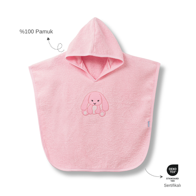 Ankibaby Tavşanlı Havlu Panço - %100 Pamuk!