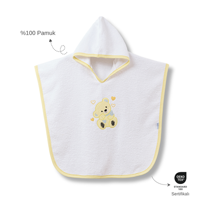 Ankibaby Kalpli Ayıcık Havlu Panço | %100 Pamuk!