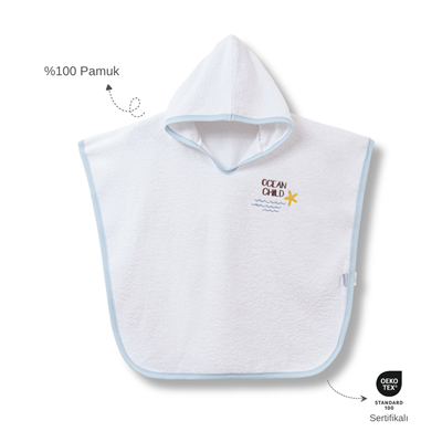 Ankibaby Yıldızlı Havlu Panço | %100 Pamuk!
