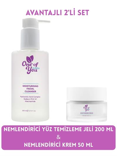 MOISTURISING FACIAL CLEANSER 200 ML &  MOISTURISING CREAM  50 ML 2'Lİ SET
