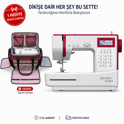 Bernette sew&go 8 Dikiş Makinesi ve Taşıma Çantası