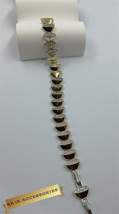 Özel Seri GoldSilver Zirkon Taşlı Bileklik