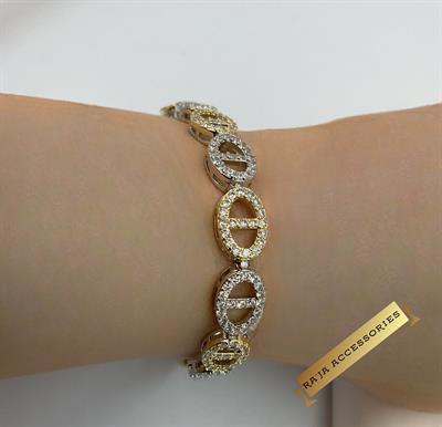 Özel Seri SilverGold Taşlı Bileklik