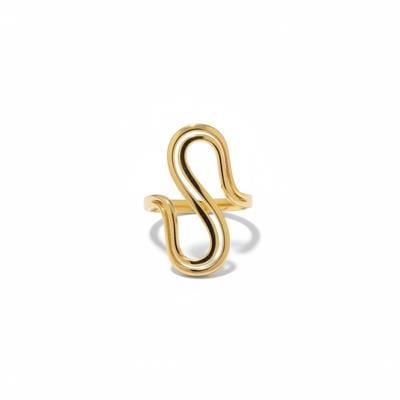Çelik Gold  Dalgalı Ajda Model Ayarlanabilir Yüzük
