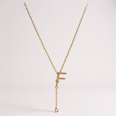 Çelik Gold F Harf Kolye