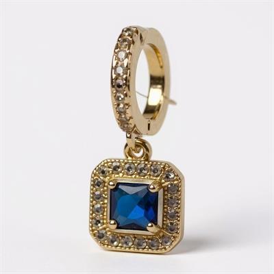 Kuyumcu Model Safir Zirkon Taşlı Gold Küpe