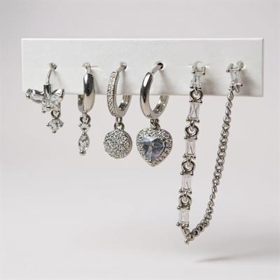 Özel Seri 6lı Daire Figürlü Silver Küpeler